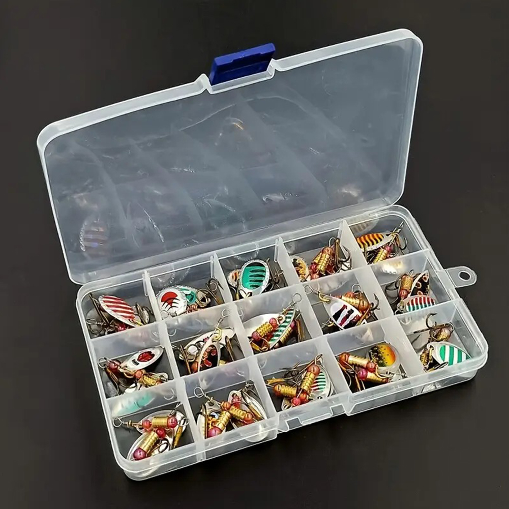 Fishing Lure Spoon - 金属製のスプーン型ルアー30個入り。トリプルフック付きで、淡水・海水両方で使用できる、釣り用の人工餌。