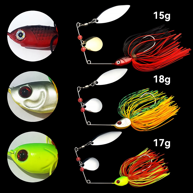 バズーカ 15 グラム 18 グラムスピナーベイト釣りルアー - Fishing Lure Jerkbait のレビューと価格