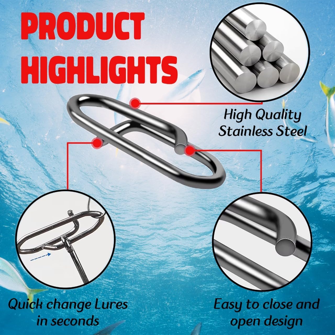 9KM フィッシングスナップキット 110個入り パワーフィ - Fishing Lure Accessories のレビューと価格