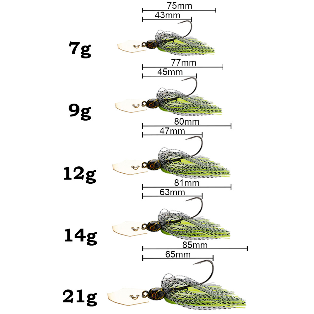 2個入りスピナーベイト 7g/9g/12g/14g/21g  - Fishing Lure Blade Bait のレビューと価格